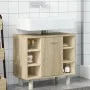 Badezimmerschrank aus Sonoma-Eichenfurnier, 60x32x53,5 cm. von , Badezimmermöbel - Ref: Foro24-856142, Preis: 47,12 €, Rabatt: %