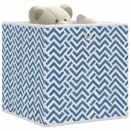 Foldable storage boxes 4 units non-woven fabric blue 32x32x32cm by , Storage baskets - Ref: Foro24-4018983, Price: 25,22 €, D...