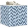 Foldable storage boxes 4 units non-woven fabric blue 32x32x32cm by , Storage baskets - Ref: Foro24-4018983, Price: 25,22 €, D...