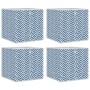 Foldable storage boxes 4 units non-woven fabric blue 32x32x32cm by , Storage baskets - Ref: Foro24-4018983, Price: 25,87 €, D...