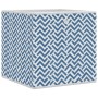 Foldable storage boxes 4 units non-woven fabric blue 32x32x32cm by , Storage baskets - Ref: Foro24-4018983, Price: 25,87 €, D...