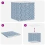 Foldable storage boxes 4 units non-woven fabric blue 32x32x32cm by , Storage baskets - Ref: Foro24-4018983, Price: 25,22 €, D...