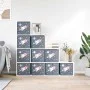 Foldable storage boxes 10 units non-woven gray 32x32x32 cm by , Storage baskets - Ref: Foro24-4018988, Price: 42,80 €, Discou...