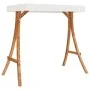 Estructura columpio y techo crema madera curvada acabado teca de vidaXL, Accesorios de columpios para porche - Ref: Foro24-31...