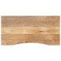 Schreibtischplatte mit gewölbter, grob strukturierter Mangoholzoberfläche, 120x60x2,5 cm. von , Tischplatten - Ref: Foro24-37...
