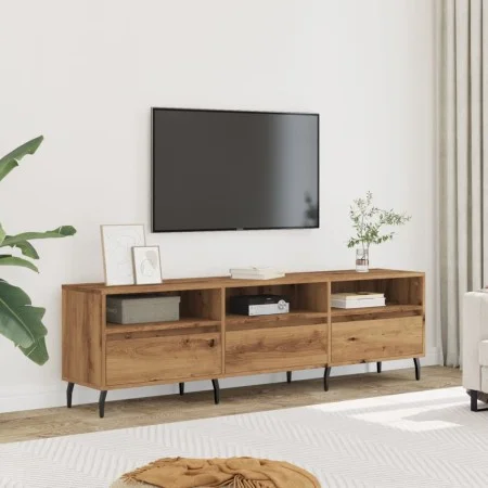 Engineered wood TV stand in artisan oak, 150x30x44.5 cm by , TV Furniture - Ref: Foro24-857192, Price: 132,24 €, Discount: %