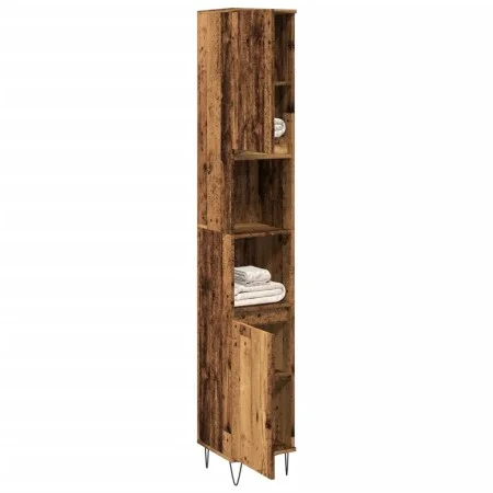 Verwitterter Badezimmerschrank aus Ingenieurholz, 30x30x190 cm. von , Badezimmermöbel - Ref: Foro24-857199, Preis: 86,01 €, R...