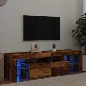 TV-Möbel mit LED-Lichtern, gealtertes Ingenieurholz, 140x36,5x40 cm. von , TV-Möbel - Ref: Foro24-856303, Preis: 120,41 €, Ra...