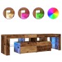 TV-Möbel mit LED-Lichtern, gealtertes Ingenieurholz, 140x36,5x40 cm. von , TV-Möbel - Ref: Foro24-856303, Preis: 122,22 €, Ra...