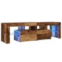 TV-Möbel mit LED-Lichtern, gealtertes Ingenieurholz, 140x36,5x40 cm. von , TV-Möbel - Ref: Foro24-856303, Preis: 122,22 €, Ra...