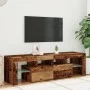 Mueble TV luces LED madera ingeniería envejecida 140x36,5x40 cm de , Muebles TV - Ref: Foro24-856303, Precio: 120,41 €, Descu...