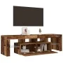 Mueble TV luces LED madera ingeniería envejecida 140x36,5x40 cm de , Muebles TV - Ref: Foro24-856303, Precio: 120,41 €, Descu...