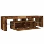 Mueble TV luces LED madera ingeniería envejecida 140x36,5x40 cm de , Muebles TV - Ref: Foro24-856303, Precio: 120,41 €, Descu...
