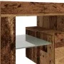 Mueble TV luces LED madera ingeniería envejecida 140x36,5x40 cm de , Muebles TV - Ref: Foro24-856303, Precio: 120,41 €, Descu...