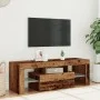 TV stand with LED lights, aged engineered wood, 120x36.5x40 cm by , TV Furniture - Ref: Foro24-856301, Price: 93,27 €, Discou...