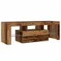 TV stand with LED lights, aged engineered wood, 120x36.5x40 cm by , TV Furniture - Ref: Foro24-856301, Price: 93,27 €, Discou...