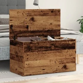 Aged wood storage trunk 84x42x46 cm by , Toy chests - Ref: Foro24-856568, Price: 82,64 €, Discount: %