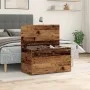 Baúl de almacenamiento madera ingeniería envejecida 84x42x46 cm de , Baúles para juguetes - Ref: Foro24-856568, Precio: 82,52...