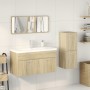 3-piece bathroom furniture set made of Sonoma oak plywood. by , Bathroom furniture - Ref: Foro24-3324997, Price: 107,85 €, Di...