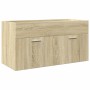 3-piece bathroom furniture set made of Sonoma oak plywood. by , Bathroom furniture - Ref: Foro24-3324997, Price: 107,85 €, Di...