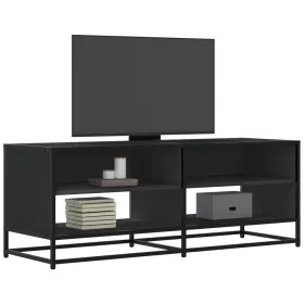 TV-Möbel aus Ingenieurholz und schwarzem Metall, 120,5x40x46 cm. von , TV-Möbel - Ref: Foro24-848889, Preis: 66,59 €, Rabatt: %