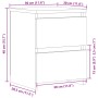 Mesita de noche madera de ingeniería envejecida 30x30x40 cm de , Mesitas de noche - Ref: Foro24-855846, Precio: 31,97 €, Desc...