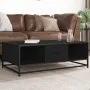 Engineered wood and black metal coffee table 100x57x35 cm by , Coffee table - Ref: Foro24-848759, Price: 78,53 €, Discount: %