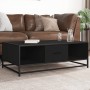 Mesa de centro de madera ingeniería y metal negro 100x57x35 cm de , Mesas de centro - Ref: Foro24-848759, Precio: 76,24 €, De...