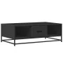 Engineered wood and black metal coffee table 100x57x35 cm by , Coffee table - Ref: Foro24-848759, Price: 78,53 €, Discount: %