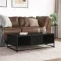 Engineered wood and black metal coffee table 100x57x35 cm by , Coffee table - Ref: Foro24-848759, Price: 78,53 €, Discount: %