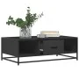 Engineered wood and black metal coffee table 100x57x35 cm by , Coffee table - Ref: Foro24-848759, Price: 78,53 €, Discount: %