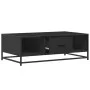Engineered wood and black metal coffee table 100x57x35 cm by , Coffee table - Ref: Foro24-848759, Price: 78,53 €, Discount: %
