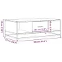 Engineered wood and black metal coffee table 100x57x35 cm by , Coffee table - Ref: Foro24-848759, Price: 78,53 €, Discount: %