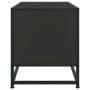 TV-Möbel aus Ingenieurholz und schwarzem Metall, 80x34,5x40 cm. von , TV-Möbel - Ref: Foro24-848809, Preis: 68,44 €, Rabatt: %