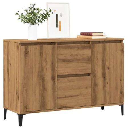 Engineered wood oak artisan sideboard 102x35x70 cm by , Sideboards - Ref: Foro24-856487, Price: 112,25 €, Discount: %