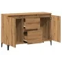 Engineered wood oak artisan sideboard 102x35x70 cm by , Sideboards - Ref: Foro24-856487, Price: 112,25 €, Discount: %