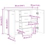 Aparador de madera de ingeniería madera envejecida 88x30x64 cm de , Aparadores - Ref: Foro24-855892, Precio: 117,27 €