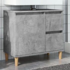 Engineered wood gray concrete sink cabinet 65x33x60 cm by , bathroom vanities - Ref: Foro24-857119, Price: 58,04 €, Discount: %