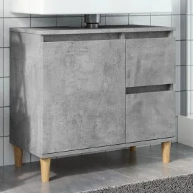 Waschbeckenunterschrank aus grauem Betonholz 65x33x60 cm. von , Badezimmerwaschtische - Ref: Foro24-857119, Preis: 61,15 €, R...