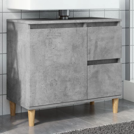 Waschbeckenunterschrank aus grauem Betonholz 65x33x60 cm. von , Badezimmerwaschtische - Ref: Foro24-857119, Preis: 58,19 €, R...