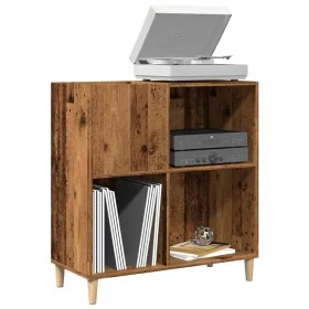 Furniture for records made of aged engineered wood 84.5x38x89 cm by , CD and DVD storage - Ref: Foro24-857171, Price: 96,53 €...