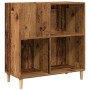 Mueble para discos madera ingeniería envejecida 84,5x38x89 cm de , Almacenamiento para CD y DVD - Ref: Foro24-857171, Precio:...
