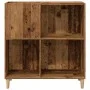 Furniture for records made of aged engineered wood 84.5x38x89 cm by , CD and DVD storage - Ref: Foro24-857171, Price: 96,53 €...