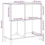 Furniture for records made of aged engineered wood 84.5x38x89 cm by , CD and DVD storage - Ref: Foro24-857171, Price: 96,53 €...