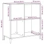 Furniture for records made of aged engineered wood 84.5x38x89 cm by , CD and DVD storage - Ref: Foro24-857173, Price: 87,58 €...