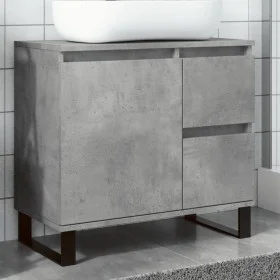 Mueble de lavabo madera ingeniería gris hormigón 65x33x60 cm de , Muebles de baño - Ref: Foro24-857228, Precio: 71,32 €, Desc...