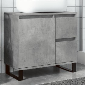 Waschbeckenunterschrank aus grauem Betonholz 65x33x60 cm. von , Badezimmermöbel - Ref: Foro24-857228, Preis: 74,23 €, Rabatt: %