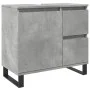 Mueble de lavabo madera ingeniería gris hormigón 65x33x60 cm de , Muebles de baño - Ref: Foro24-857228, Precio: 71,32 €, Desc...
