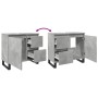 Engineered wood gray concrete sink cabinet 65x33x60 cm by , Bathroom furniture - Ref: Foro24-857228, Price: 74,23 €, Discount: %