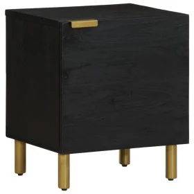 Massiver schwarzer Mangoholz-Nachttisch 40x33x46 cm von , Nachttische - Ref: Foro24-4017644, Preis: 52,09 €, Rabatt: %